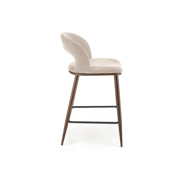 H114 bar stool, beige / walnut