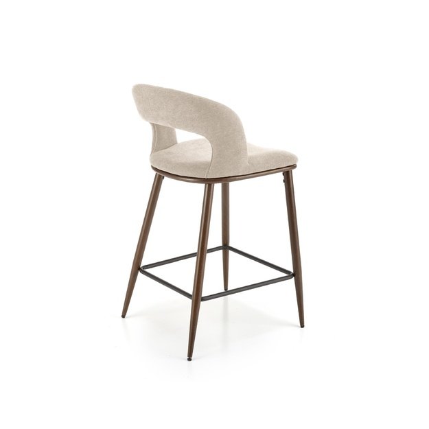 H114 bar stool, beige / walnut