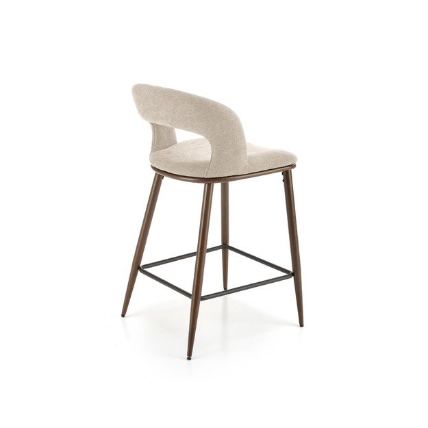 H114 bar stool, beige / walnut 2