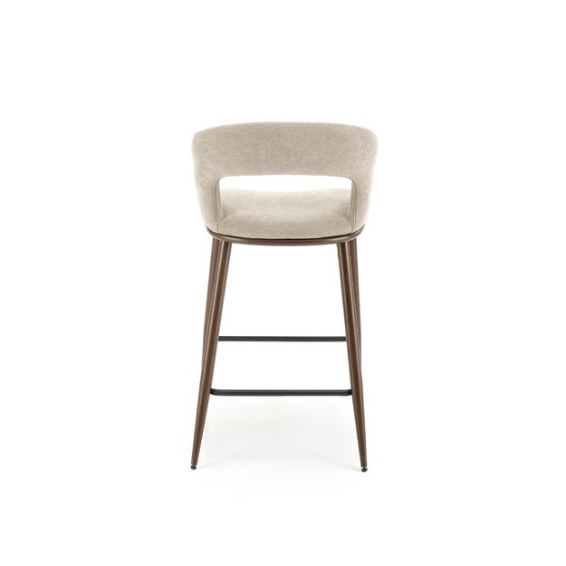 H114 bar stool, beige / walnut