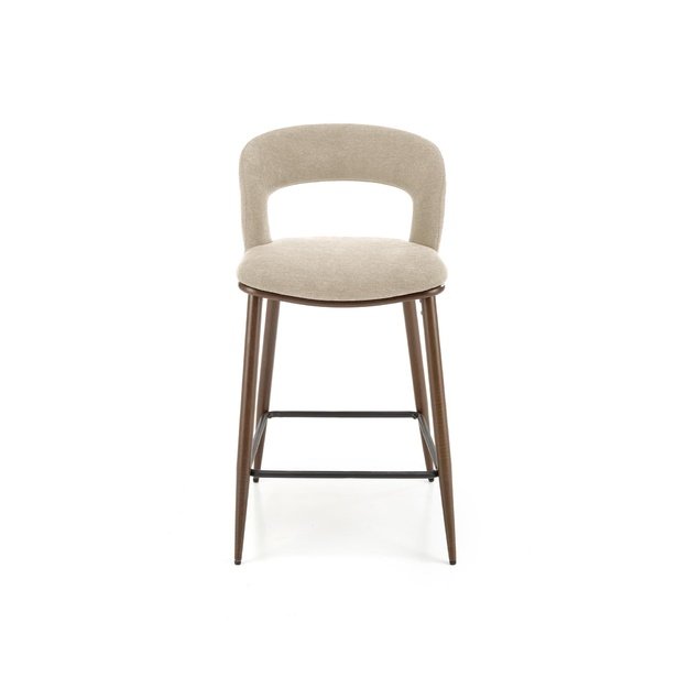 H114 bar stool, beige / walnut