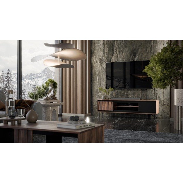 SWING RTV-1 TV-stand walnut / black 10