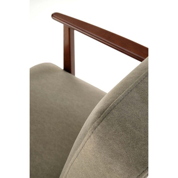 MILANO 1S, leisure chair, olive CASTEL#39 / dark walnut 8
