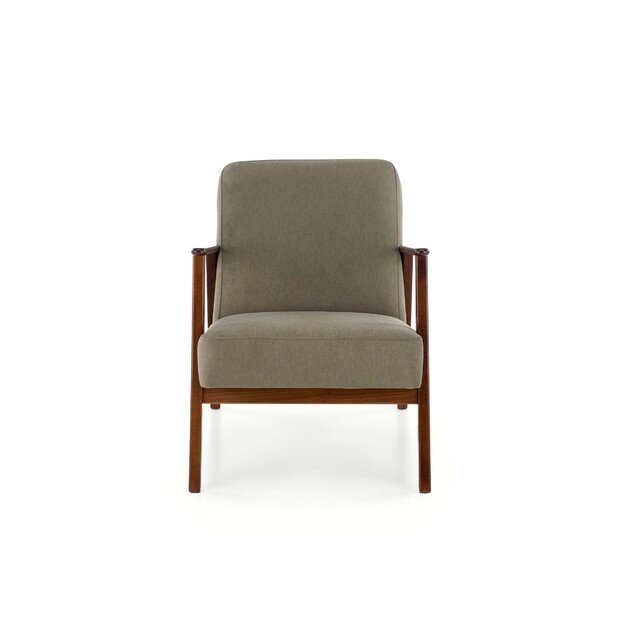 MILANO 1S, leisure chair, olive CASTEL#39 / dark walnut 10