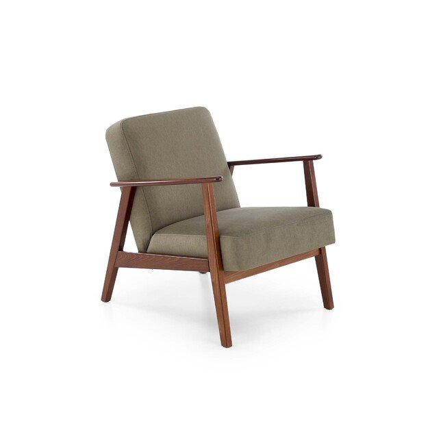 MILANO 1S, leisure chair, olive CASTEL#39 / dark walnut 5
