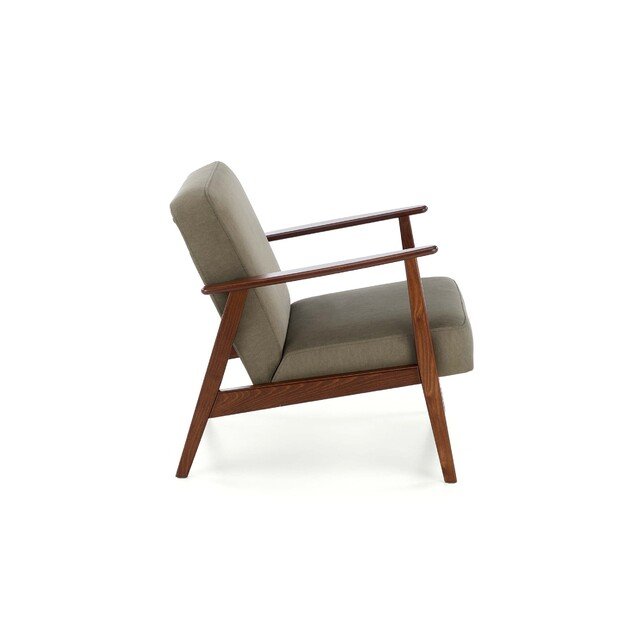 MILANO 1S, leisure chair, olive CASTEL#39 / dark walnut 4