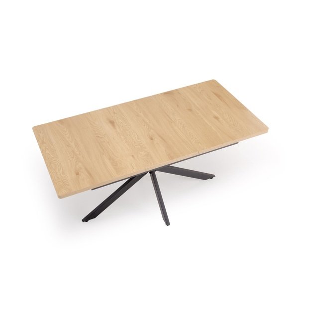 HOLTER extension table, top - gold oak, legs - black