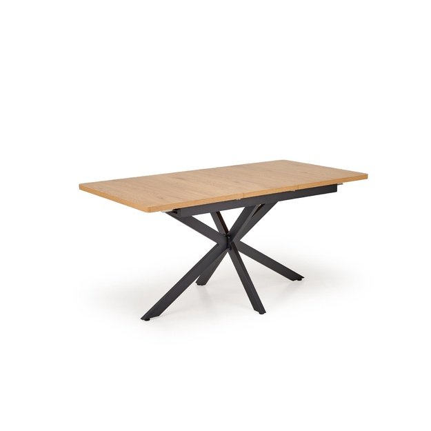 HOLTER extension table, top - gold oak, legs - black