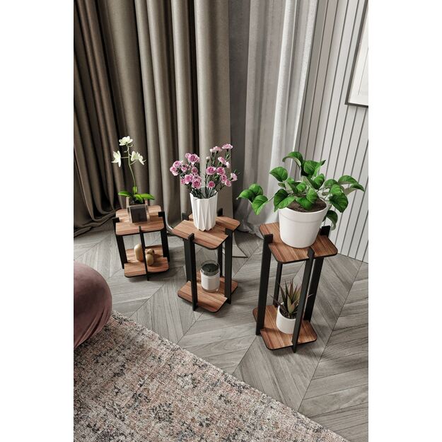 Flower Desk Square - Walnut 2