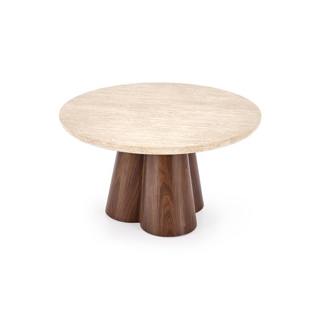 FRIDA  c.table travertine / walnut