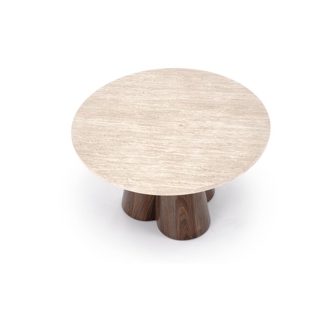 FRIDA  c.table travertine / walnut