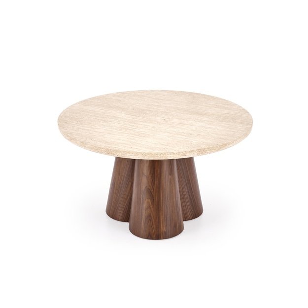 FRIDA  c.table travertine / walnut