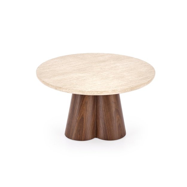 FRIDA  c.table travertine / walnut