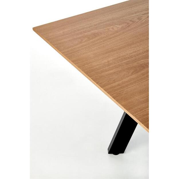 CAPITAL 2 stalas natūrali faneruotė, viršus- natūralus ąžuolas, kojos - juodos
