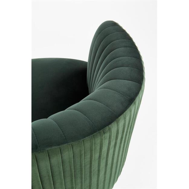 CROWN poilsio fotelis tamsiai žalias / auksinis