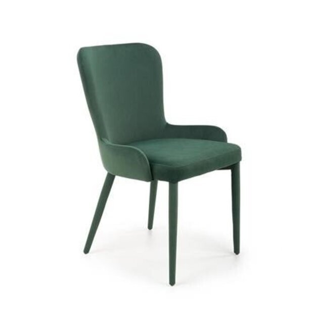 K425 tamsiai žalia metalinė kėdė