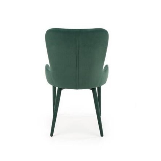 K425 tamsiai žalia metalinė kėdė