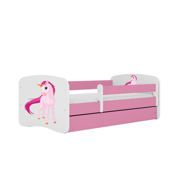 BABYDREAMS Bed babydreams pink unicorn with drawer with mattress 180/80, Pink
