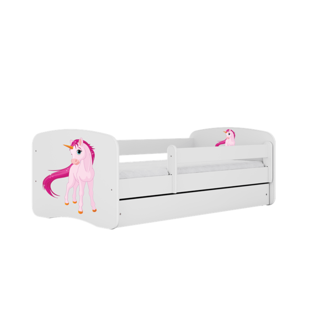 BABYDREAMS Bed babydreams white unicorn without drawer without mattress 140/70, White