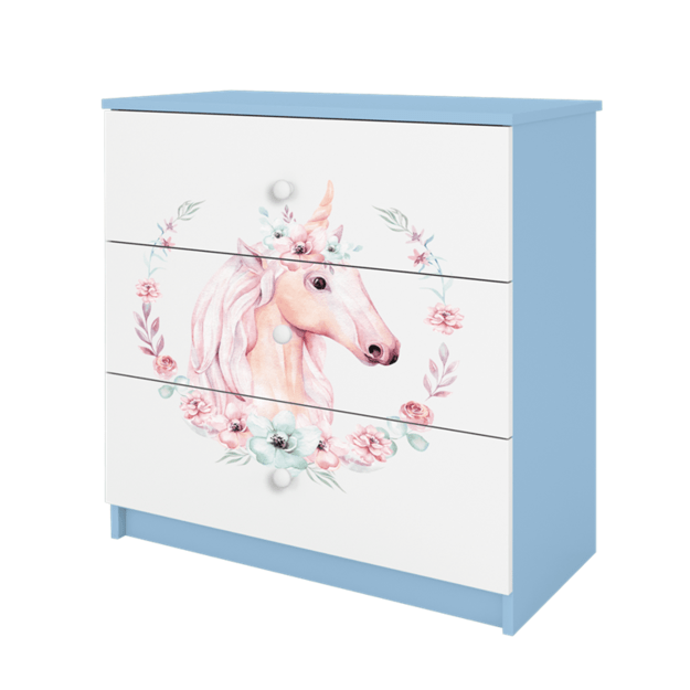 BABYDREAMS Chest of drawers babydreams blue horse, Blue