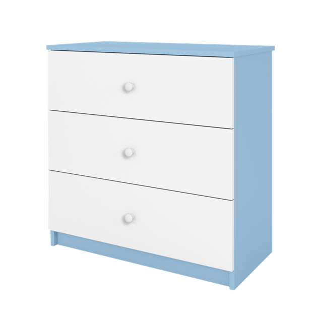 BABYDREAMS Chest of drawers babydreams blue without pattern, Blue