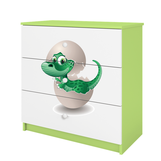 BABYDREAMS Chest of drawers babydreams green baby dino, Green