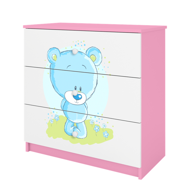 BABYDREAMS Chest of drawers babydreams pink pink teddybear, Pink 