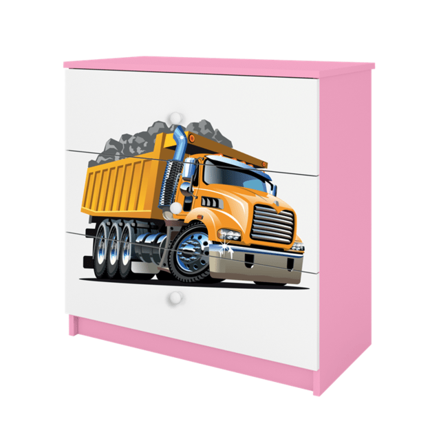 BABYDREAMS Chest of drawers babydreams pink truck, Pink 