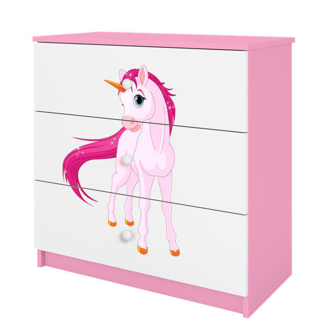 BABYDREAMS Chest of drawers babydreams pink unicorn, Pink 