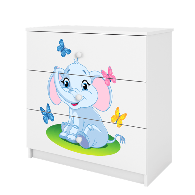 BABYDREAMS Chest of drawers babydreams white baby elephant, White
