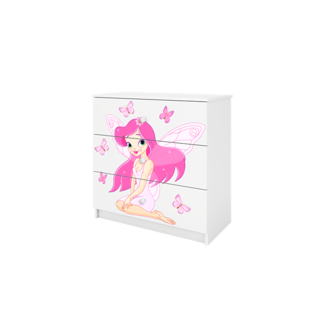 BABYDREAMS Chest of drawers babydreams white fairy with butterflies, White