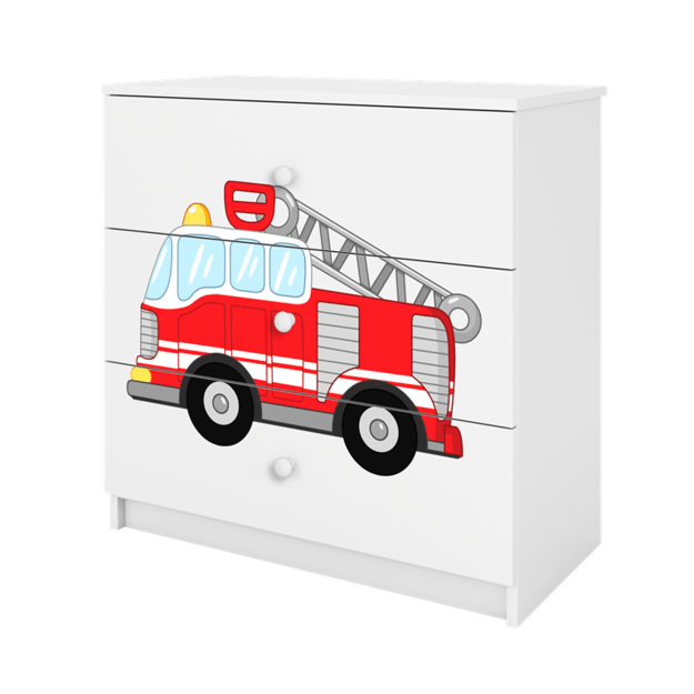 BABYDREAMS Chest of drawers babydreams white fire brigade, White