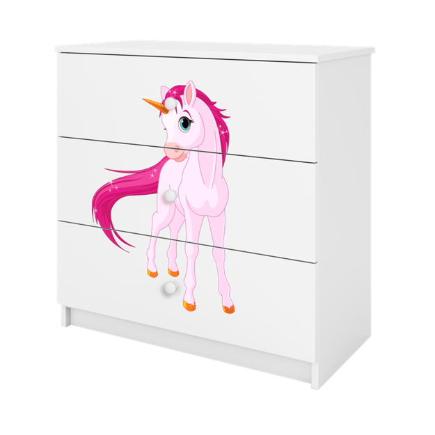 BABYDREAMS Chest of drawers babydreams white horse, White