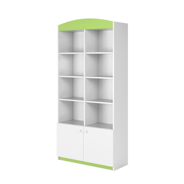 BABYDREAMS Double bookcase closed green, Green