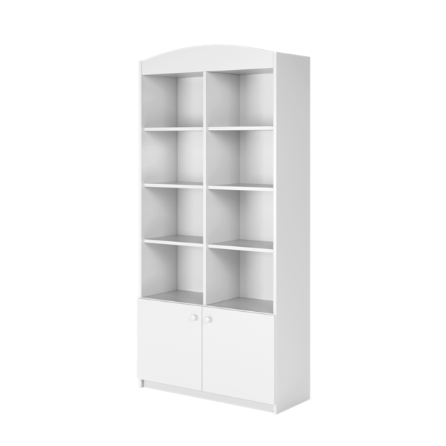BABYDREAMS Double bookcase closed white, White
