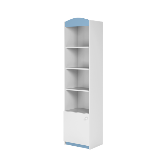 BABYDREAMS Single bookcase closed blue, Blue