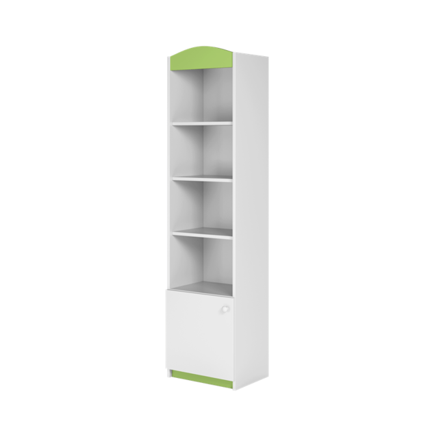 BABYDREAMS Single bookcase closed green, Green