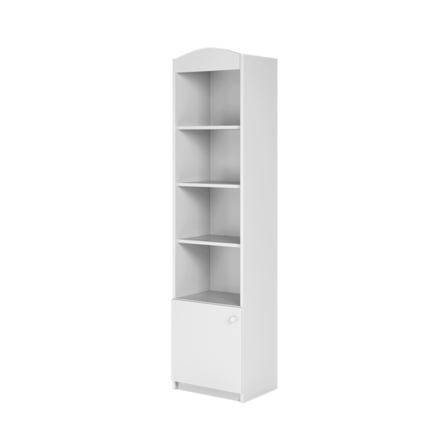 BABYDREAMS Single bookcase closed white, White