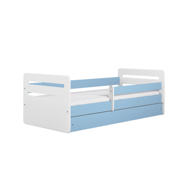 TOMI Bed tomi blue with drawer with mattress 140/80, Blue 