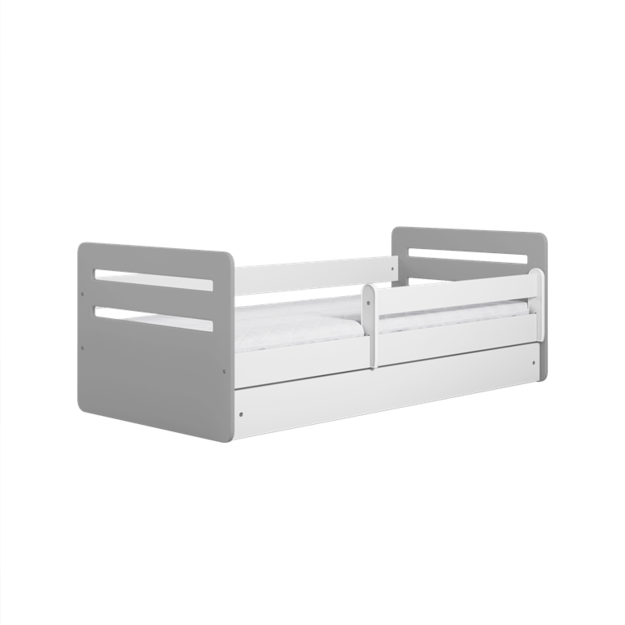 TOMI Bed tomi mix grey with drawer with mattress 160/80, Grey 