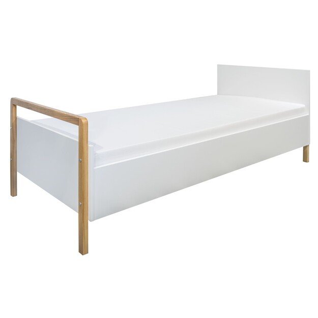 VICTOR Bed Victor white without drawer with mattress 180/80, White